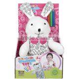 DIY Toy Coloring Washable Rabbit With 4 Markers thumbnail-1
