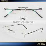 Rimless Frame Reading Eyewear Hand Made Glass T1091