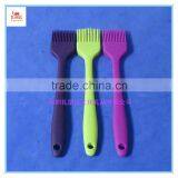 Fashion Outdoors BBQ Transparent Handle Oil Brush/silicone Barbecue Brush, Red Reusable Silicone Grill Brush