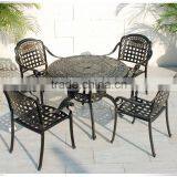 2016 New Design Outdoor Cast Aluminum Garden Dining Set Round Table With Cushion thumbnail-1