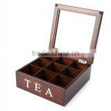China Factory Custom Storage Bamboo Wooden Tea Box thumbnail-2