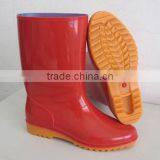 Red Pvc Gum Boots for Women thumbnail-2