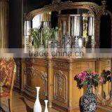 European Antique Wooden Hand Carving Four Doors Mirror Sideboard thumbnail-1