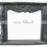 Indoor Marble Fireplace Mantel, Elegant Stone Fireplace thumbnail-1