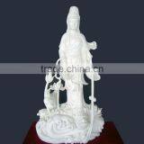 White Marble Statuary of Kuanyin thumbnail-1