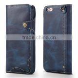 Retro Oil Wax Leather, Flip Cowhide Leather Phone Case For IPhone6/6s/plus thumbnail-3