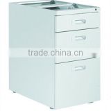 3 drawers metal cabinet pedestal without top desk cabinet