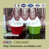 2014 new Large colorful two handle porcelain ceramic bowl