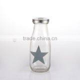 11oz Pentacle Decal Milk Bottle Glass Mason Jar With Lid thumbnail-3