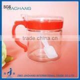 Cooking Tools Handle Glass Salt Dispenser Jar With Spoon thumbnail-1