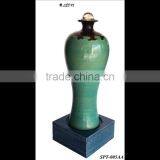 White Vase Beauty Fiberglass Water Fountain With Led Light thumbnail-1