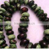 12*16mm Abacus Green Coral Beads thumbnail-1