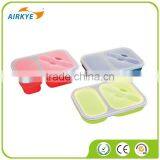 The Large Size Silicone Pack Away Lunch Box Folds Flat thumbnail-3