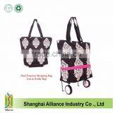 Shopping Bag on Wheels Expandable to Lightweight Roller Bag With Free Id Holder thumbnail-4
