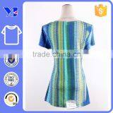 Elegant Women V Neck Floral Casual Loose Short Sleeve Top T Shirt Blouse thumbnail-2