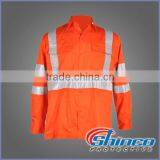 China Supply100%cotton Hi-vis Work Jacket for Sanitation Worker Wear (21x21flame Retardant,oilproof,waterproof,antistatic) thumbnail-1