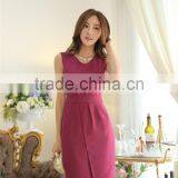 Slim Fit Office Ladies Formal Dress Sleeveless Dress thumbnail-2