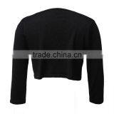 Ladies Fashion Womens Black Short Sleeve Cardigan thumbnail-2