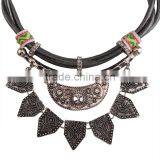 Europe and the United States the Original Single Necklace Vintage Brief Collarbone Geometric Pattern Sweater Chain Tassel thumbnail-3