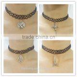 2015 Hot Selling Newest Custom Gothic Elastic Tattoo Choker Necklace