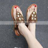 Zm50123b Europe Wedge Heel Sandals Shoes Women Wholesale Lady Fip-flops thumbnail-2