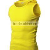 OEM New Design Cotton Plain Mens Wholesale Sleeveless Hoodie Stringer Vest thumbnail-6