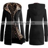 Hot Sale Custom Made Latest Womens Brushed Long Warm Thick Winter Fleece Hoodies thumbnail-2