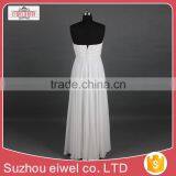 Sweetheart Floor-Length Chiffon White Evening Dress thumbnail-3