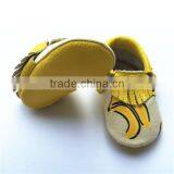 Genuine Leather Canvas Baby Shoes Baby Moccasins thumbnail-3