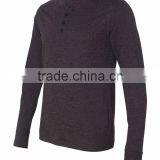 Bella+Canvas Men's Jersey Long Sleeve Henley Tee - 100% Combed and Ring-spun Cotton and Comes With Your Printed Logo thumbnail-4