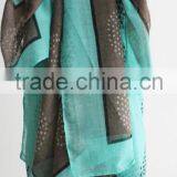 Aqua Blue Star Skull Scarf Taupe Skull Scarf With Aqua Blue Star thumbnail-5