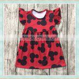 Top Selling Products 2017 Red Fiutter Sleeve Cute Mouse Print Stock Plus Size Dress thumbnail-1