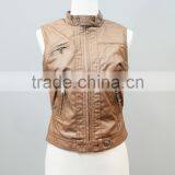 Lady pu Leather Vest #LPU0270 thumbnail-5