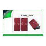Rose Red IPhone 5s Genuine Leather Flip Wallet Case Cover With Card Holder thumbnail-1