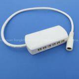 Led Light Floor Tiles Fongkit 6 Way Led Stecke Splitters With DC Jack 2.1*5.5 Female for Led Indoor Furniture Lights thumbnail-1