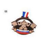 Strong Man Design Sport Competition Medals , Lightweight Custom Insert Medals