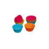 Colorful Cupcake Silicone Baking Cups , Silicone Baking Mould