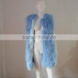 SJ036-02 Customized Size Real Genuine Sheep Fur Vest / Lamb Fur Over Coat For Winter thumbnail-3