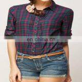 Lady's Woven Yarn Dye Check Shirt thumbnail-1