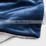 100% Polyester Sherpa Flannel Blanket Two Sides Brushed Cozy Fleece Throw thumbnail-5