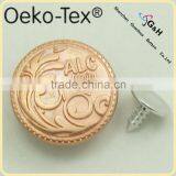 Copper Color Jeans Shank Button