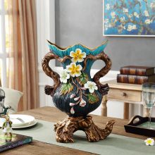 Nordic Retro Color Paint Modern Creative Chinese Ceramic Plant Vase For Coffee Shop Decor