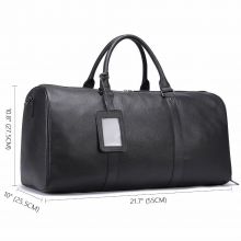 black leather big size durable travel bags