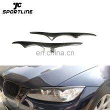 Carbon Fiber M3 Headlight Cover Eyebrows Eyelids For BMW E92 E93 thumbnail-1