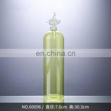 Colorful Simple Round Single Long Flower Clear Vase Glass Decoration Modern thumbnail-3