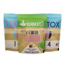 Customized Printing Standing Up Pouches Food Packaging Zipper Bags With Window Brown Paper Bag Kraft thumbnail-3