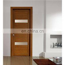 Oak Wood Bathroom Glass Insert Wood Interior Door thumbnail-2