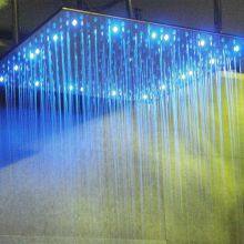 LED Shower Head Stainless Steel Ceiling Square Showerhead With Shower Arm 60x60cm Shower System