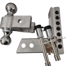 Off-road Hardware Factory Direct Export Quality Aluminum Alloy 2.5 Inch Trailer Arm Porous High Strength Double Ball Trailer Arm thumbnail-1