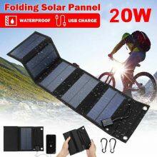 20W Solar Foldable Pack Battery Panel Mobile Charger Camping Portable Mobile Charging Power Supply thumbnail-3